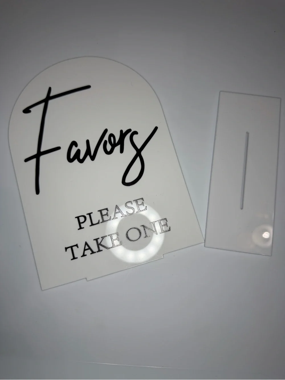 White Acrylic Wedding Signage